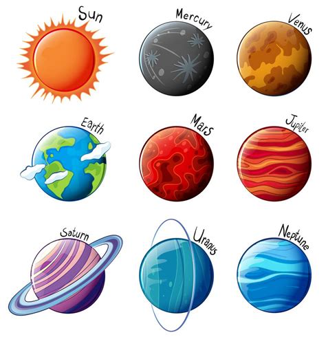 Planets Of The Solar System 300309 Vector Art At Vecteezy