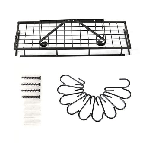 Large Kitchen Pan Pot Rack Wall Mounted Hanging Storage Shelf Organizer