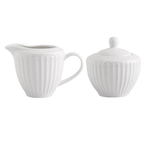 Creamer And Sugar Sets Ceramic Sugar Bowl With Lid And Milk Jug Cream