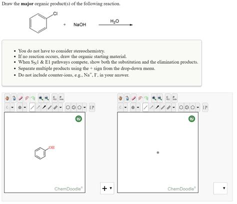 Solved Draw The Major Organic Product S Of The Following Chegg