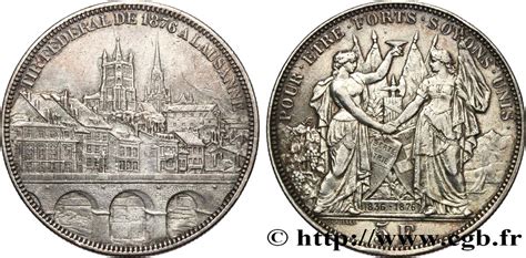 SUIZA 5 Francs Monnaie De Tir Lausanne 1876 Fwo 680353 Monedas Del Mundo