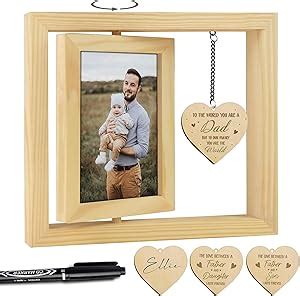 Amazon Vinatimes Personalized Father Rotating Picture Frame