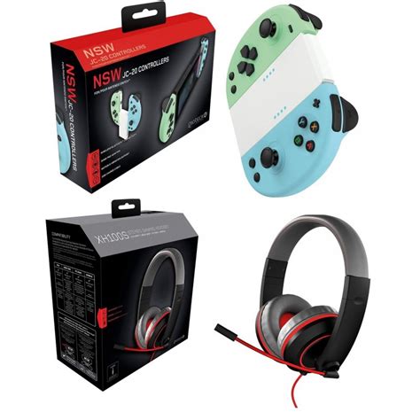 Gioteck Pack JC 20 Mando Joy Con Azul Verde Nintendo Switch XH100 S