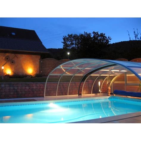 Abri Piscine Semi Haut Design T Lesco Full Vision