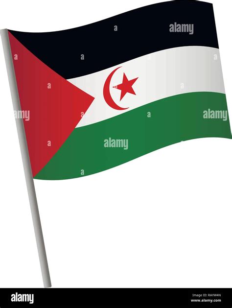 Sahrawi Arab Democratic Republic Flag Icon National Flag Of Sahrawi