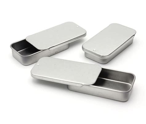 Magnakoys® Small Metal Slide Top Tin Containers for Crafts - Etsy