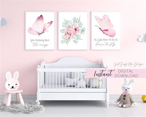 Butterfly Nursery Decor Nursery Wall Decor For Baby Girl Etsy