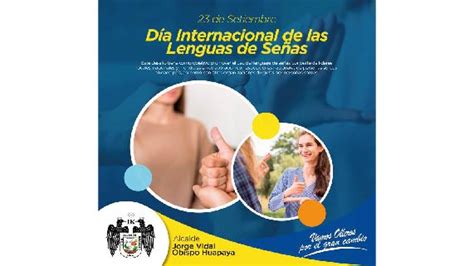 Día Internacional De Las Lenguas De Señas Noticias Municipalidad