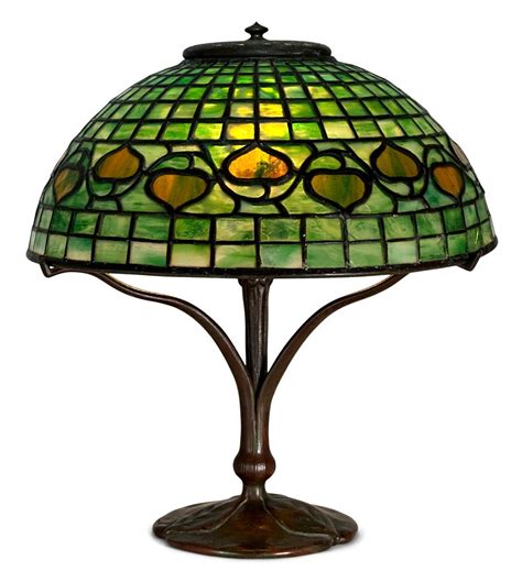 Lot Tiffany Studios Acorn Table Lamp