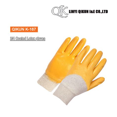 K 167 Working Labor Protect Safety Industrial Latex Coated Gloves