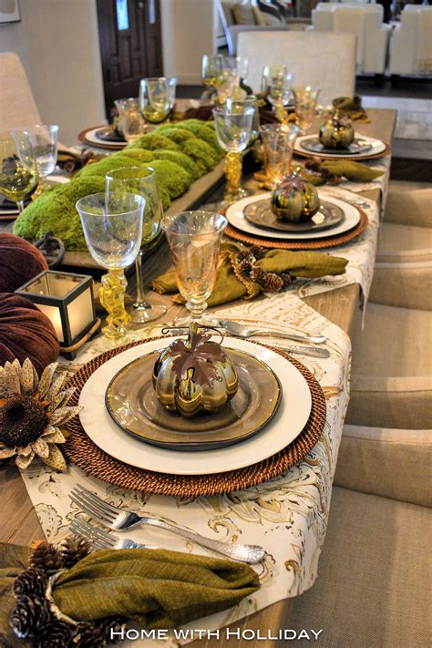 Fall-Thanksgiving Table Setting-2017 | Thanksgiving table place ...