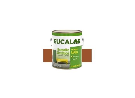 Tinta Esmalte Sintético Eucalar Marrom Conhaq 900 Ml Eucatex o