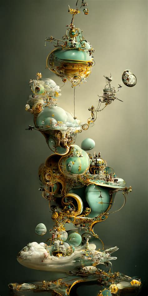 An Artistic Sculpture Made Out Of Many Different Objects