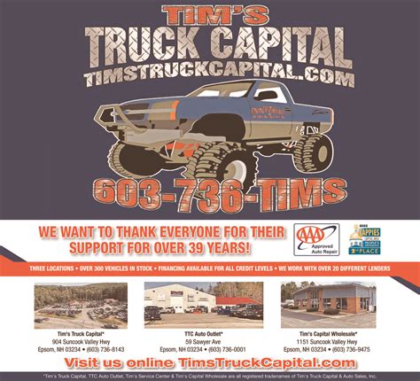 We Want To Thank Everyone For Their Support Tim S Truck Capital Epsom Nh