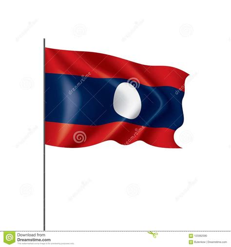 Bandera De Laos Ejemplo Del Vector En Un Fondo Blanco Ilustraci N Del