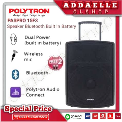 Jual Polytron Paspro 15f3 Professional Speaker Aktif Bluetooth