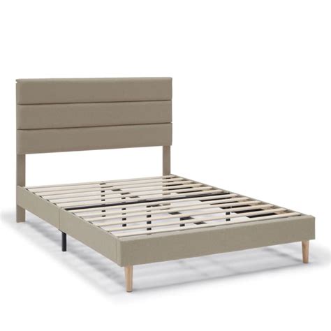 Estructura De Cama Tapizada De Cm X Cm Beige Aroma Maisons