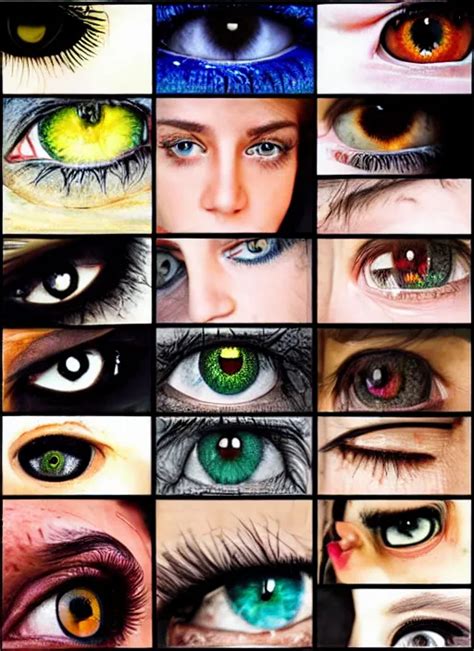 Grid Montage Of Eyes Square Dilated Pupils Detailed Stable Diffusion