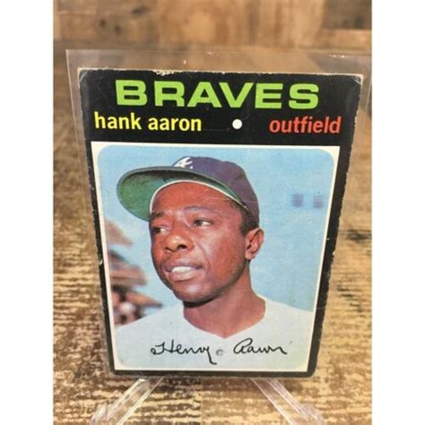 1971 Topps Baseball Card 400 Hank Aaron HOF Braves EBay