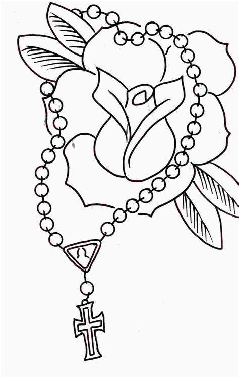 Rosary Cross Drawing at GetDrawings | Free download