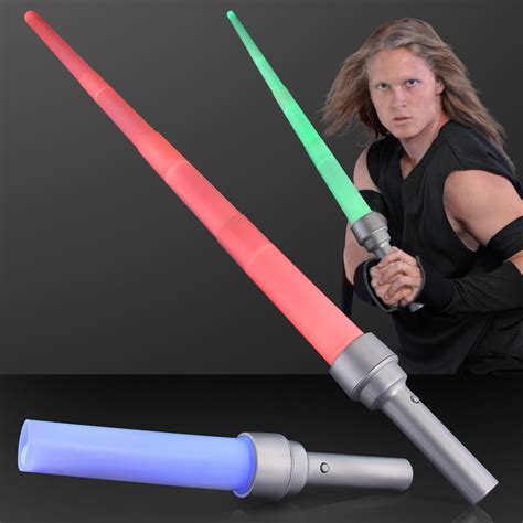 FlashingBlinkyLights Multicolored LED Expandable Light Up Saber Sword