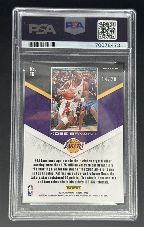 Panini Kobe Bryant Career Highlights Purple And Gold Prizm