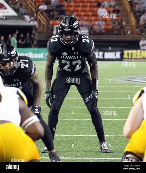 October 6 2018 Hawaii Rainbow Warriors Defensive Back Ikem Okeke 22