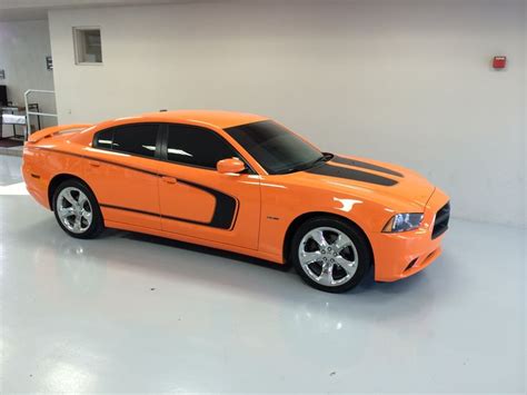 My Charger All Finished With New Pin Striping Hot Orange 2014 Dodge Charger Rt Hemi Dodge