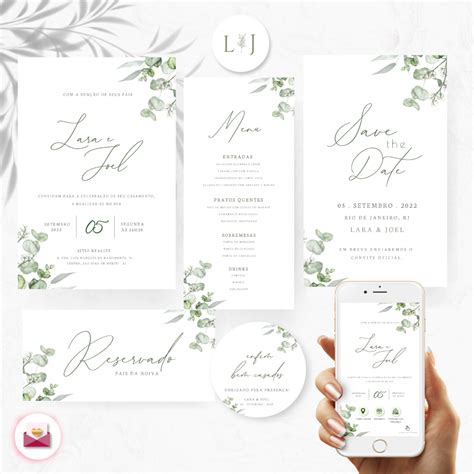 Kit Identidade Visual Casamento Crie Do Zero Bruna Gomes Convites