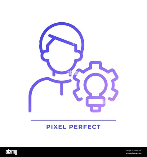 Creator Pixel Perfect Gradient Linear Vector Icon Stock Vector Image