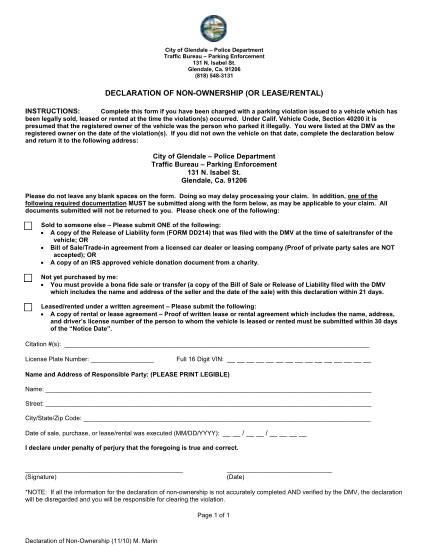 20 Declaration Of Business Ownership Free To Edit Download And Print Cocodoc