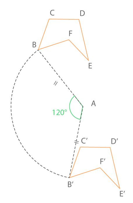 Construire Limage Dune Figure Par Une Rotation 4e Exercice