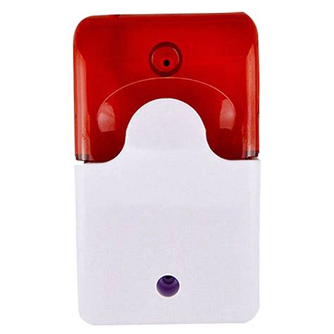 Wired Strobe Siren Durable V Sound Alarm Flashing Light Strobe Siren