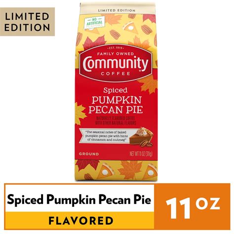 Community Coffee Spiced Pumpkin Pecan Pie 11 Ounce Bag Walmart