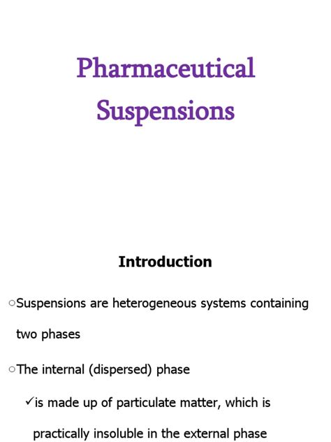 Suspension | PDF | Suspension (Chemistry) | Wetting