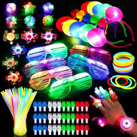 Mocoosy 103pcs Glow In The Dark Party Supplies Light Up