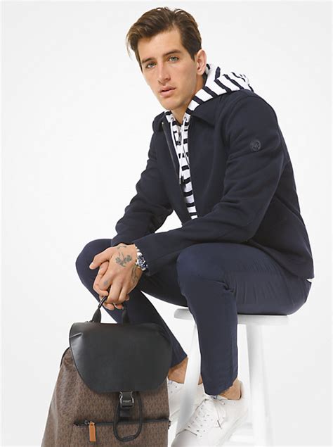 Bonded Stretch-Twill Harrington Jacket | Michael Kors Canada