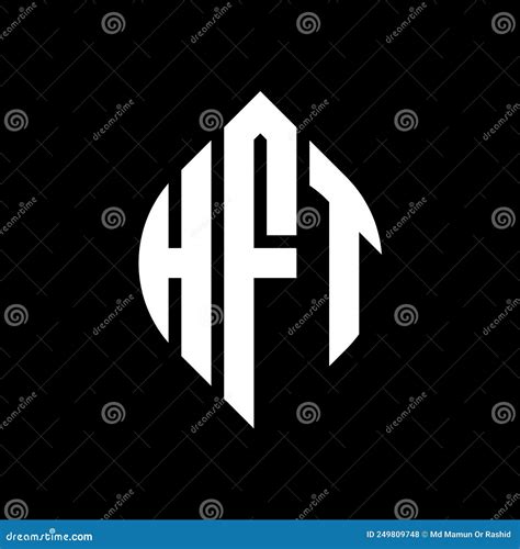 HFT Circle Letter Logo Design with Circle and Ellipse Shape. HFT