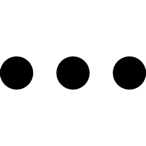 Three Horizontal Dots Icon At Collection Of Three