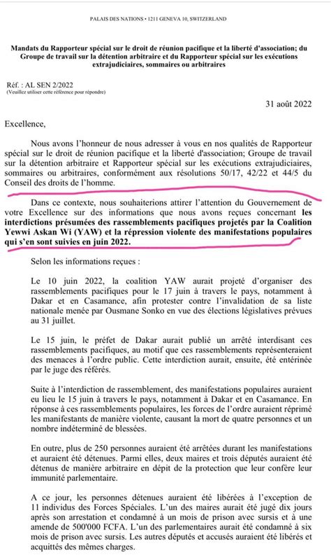 Elimane Ndao On Twitter Mandats Du Rapporteur Sp Cial Sur Le Droit De