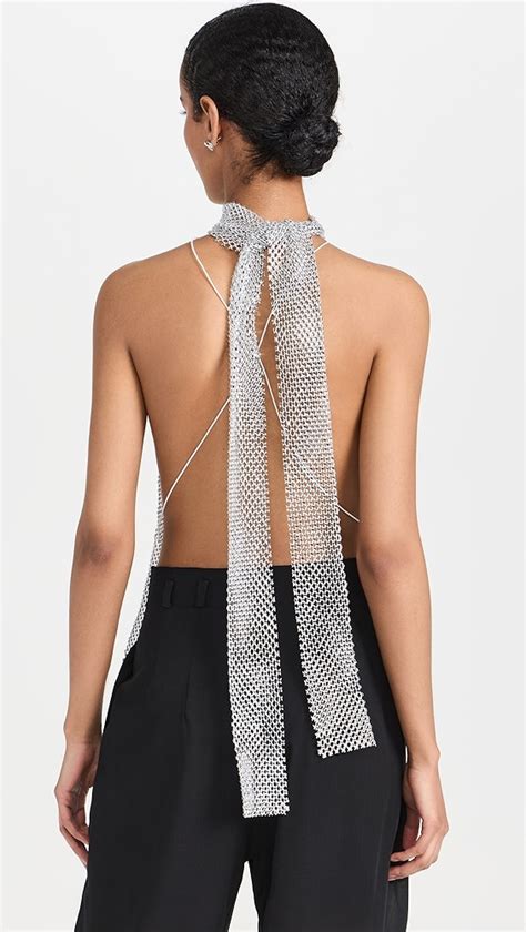 Philosophy Di Lorenzo Serafini Rhinestones Net Halter Top Shopbop