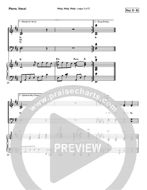 Holy Holy Holy Sheet Music Pdf Praisecharts Traditional Hymn