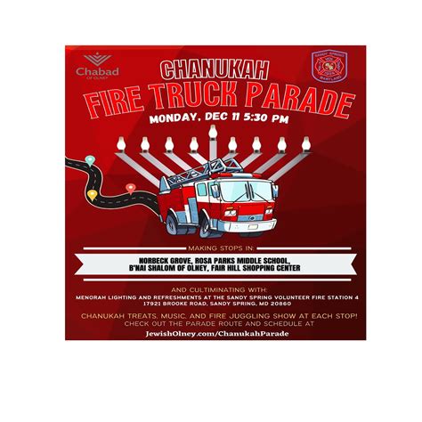 Monday, December 11, 2023 – SSVFD Chanukah Fire Truck Parade – Sandy ...