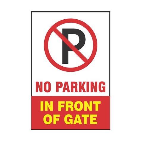 Mitrin No Parking Sign Board No Parking Board For Gate 12 X 18 Inch