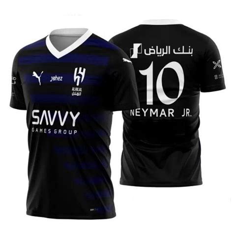 Camisa Al Hilal Azul Escuro Neymar 10 Masculina 2023 24 Torcedor