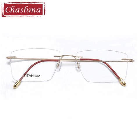 Chashma 2 G Rimless Titanium Eyeglasses Men Minus Myopic Frame Clear Fashion Glasses Women For