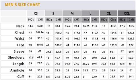 No-Tribe Clothing — Men’s size chart