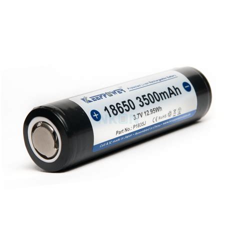 Keeppower 18650 3500mAh Protected 10A Flat Top 18650 Li Ion