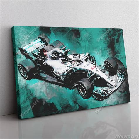 Lewis Hamilton F Posters Formula Canvas Prints Modern Racing Car