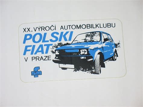 Fsm Polski Fiat P Automobilklub Praga Naklejka Z Prl